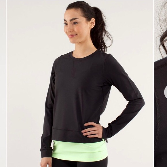 Lululemon Long Sleeve Back Zip Crewneck 